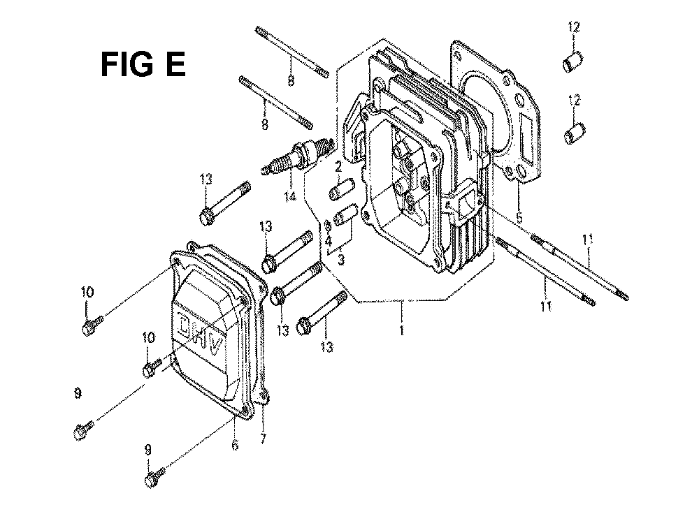 Fig-10 Diagram and Parts List for GXV160K1 Type N1M Honda Engine