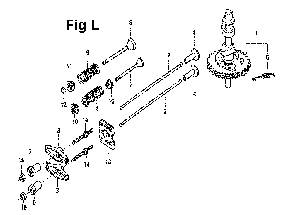 Fig-1 Diagram and Parts List for GXV120 Type S Honda Engine