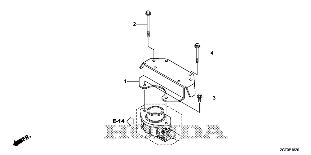 Air Cleaner Stay Diagram and Parts List for GXV690RHX (Type TAF2)(GJAEH-2000001-9999999) Honda Engine