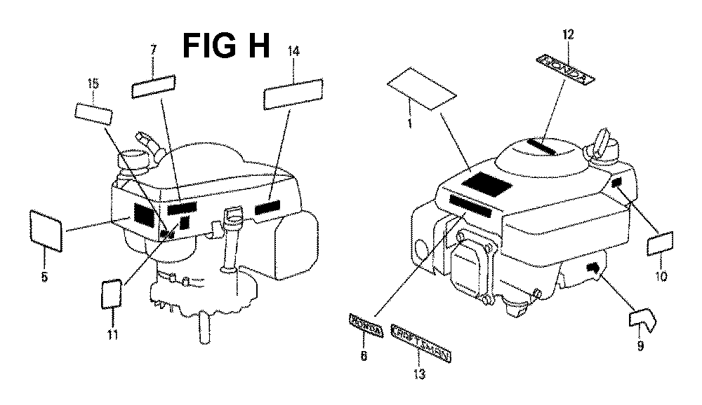 Fig-4 Diagram and Parts List for GXV140 Type N1UR Honda Engine