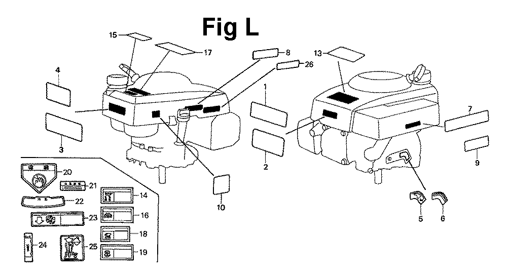 Fig-10 Diagram and Parts List for GXV120 Type A12 Honda Engine