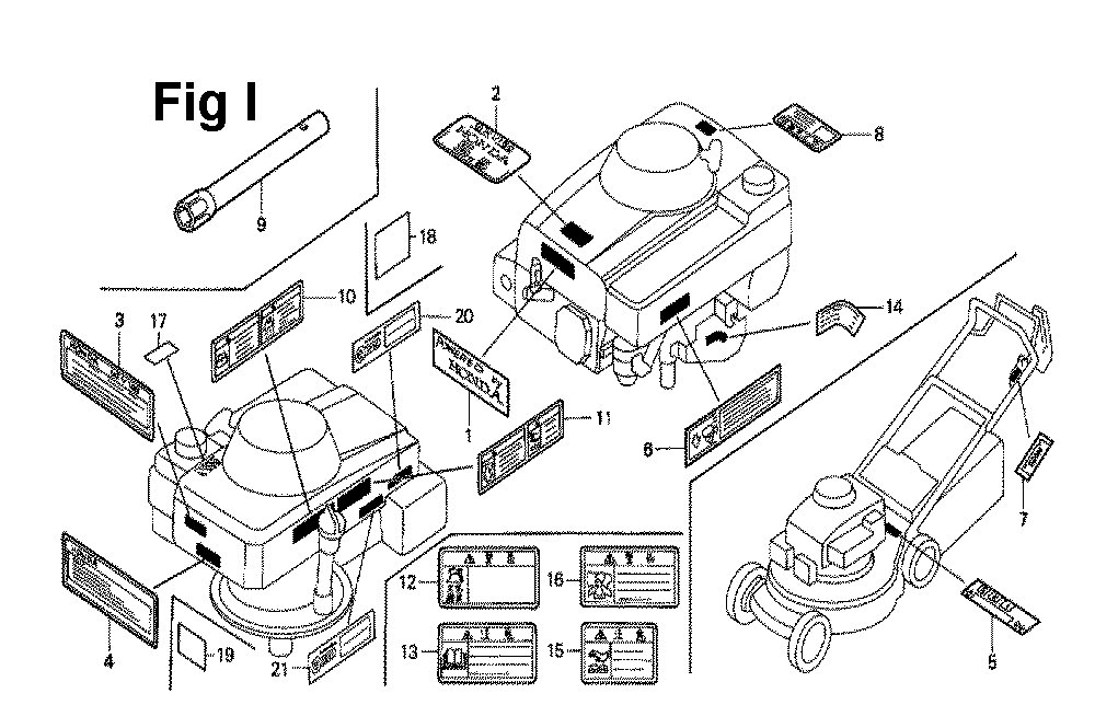 Fig-9 Diagram and Parts List for GXV160 Type A1L2 Honda Engine