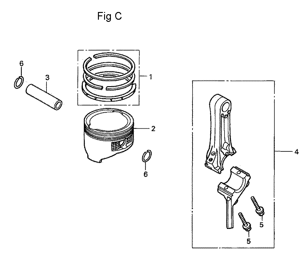 Fig-3 Diagram and Parts List for GC160A Type QEA2 Honda Engine