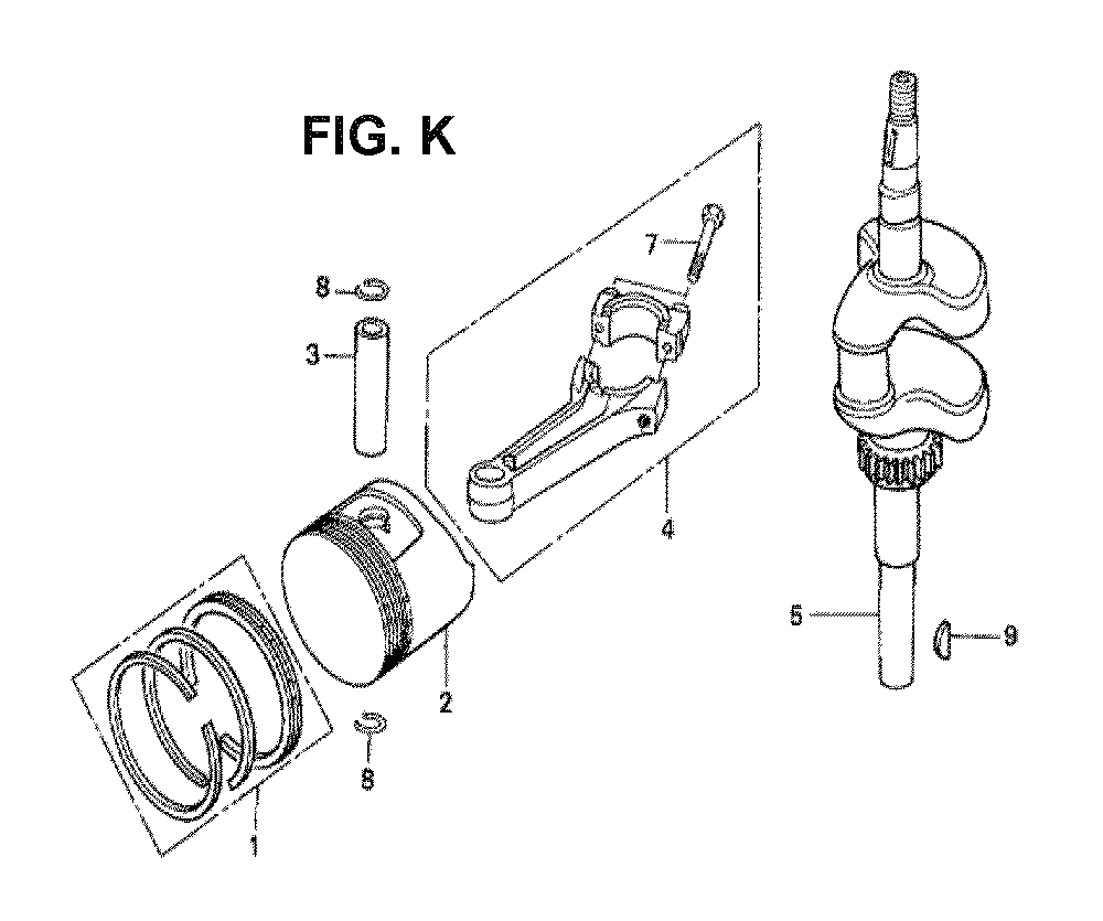 Fig-10 Diagram and Parts List for GXV120 Type SFL Honda Engine