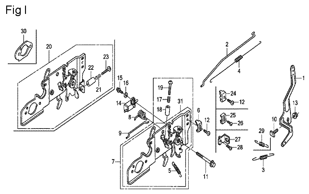 Fig-9 Diagram and Parts List for GCV160LE Type N7A1A Honda Engine