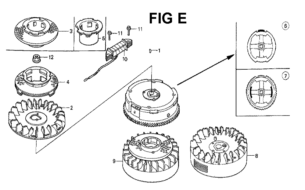 Fig-9 Diagram and Parts List for GXV160K1 Type N1C Honda Engine