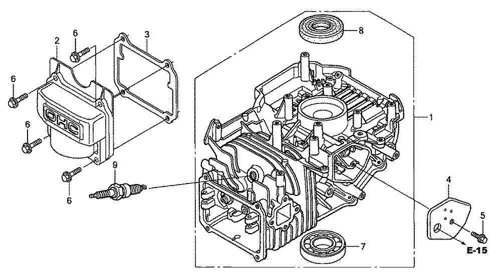 Fig-0 Diagram and Parts List for GSV190LA Type A3T Honda Engine