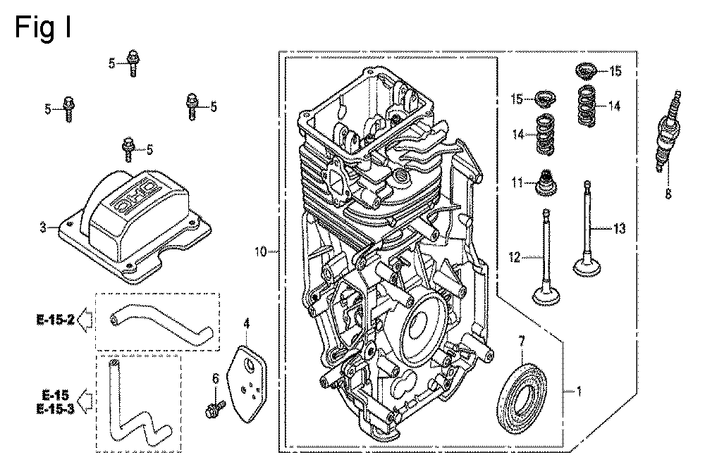 Fig-9 Diagram and Parts List for GC160A Type QHEA Honda Engine