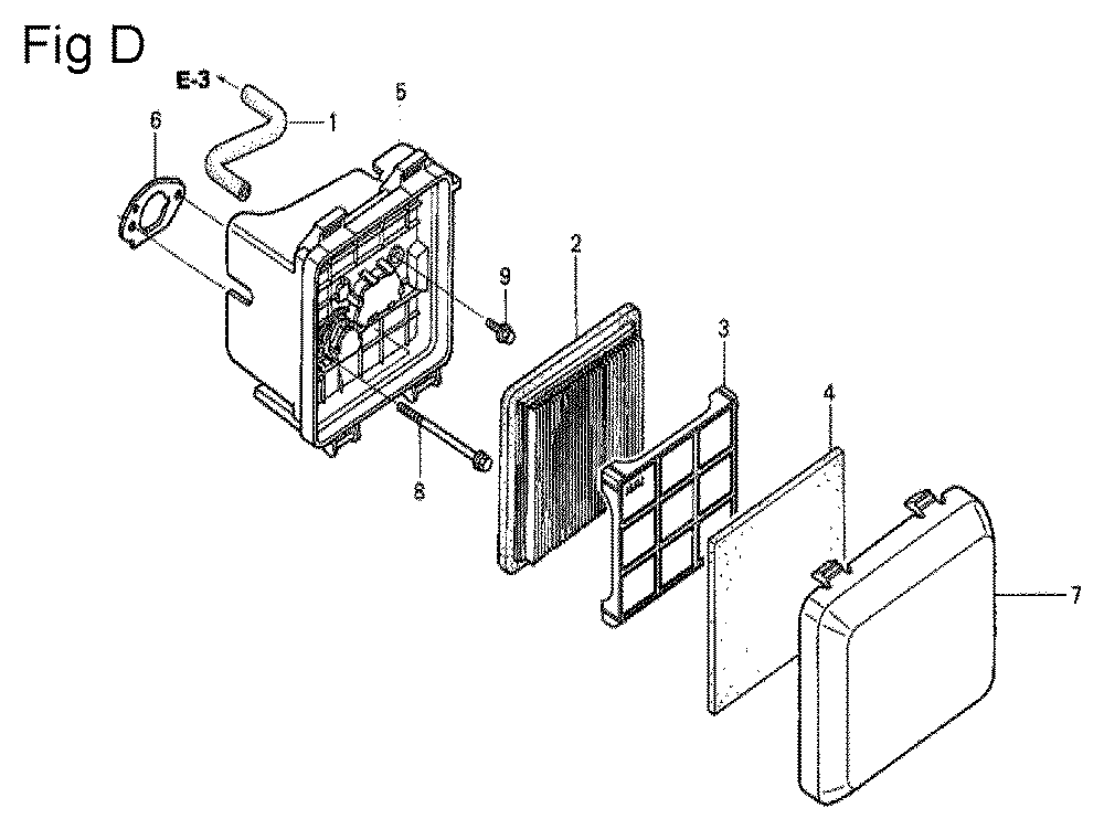 Fig-4 Diagram and Parts List for GSV190A Type S3A Honda Engine