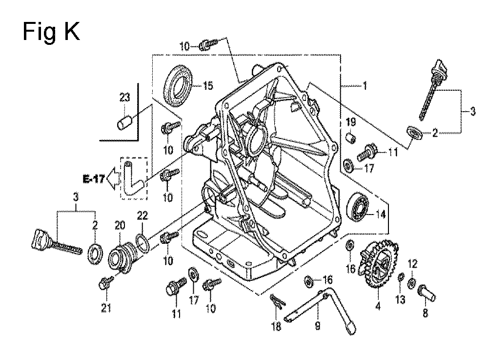 Fig-11 Diagram and Parts List for GC160 Type QHEB Honda Engine