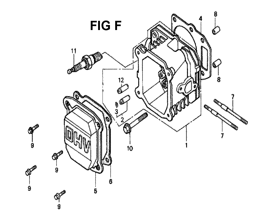 Fig-2 Diagram and Parts List for GXV140 Type N1SA Honda Engine