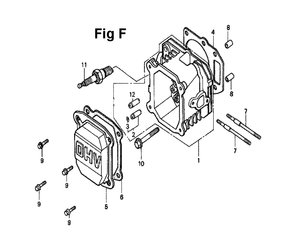 Fig-12 Diagram and Parts List for GXV140 Type A1KS Honda Engine