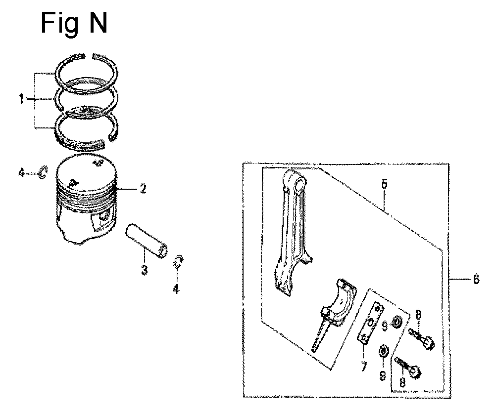 Fig-14 Diagram and Parts List for G100K2 Type SJ2 Honda Engine