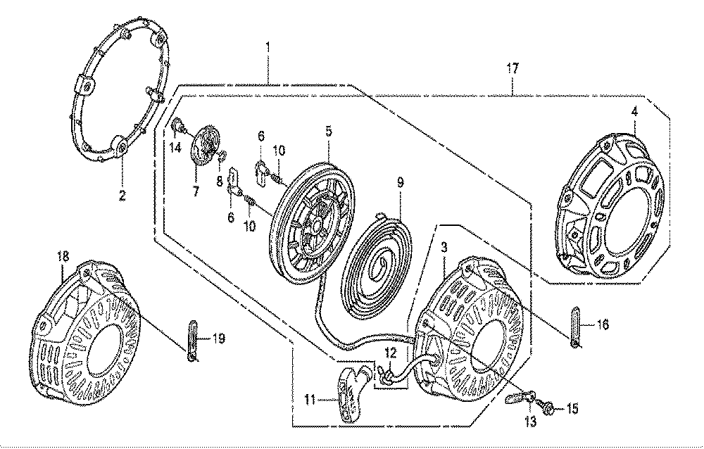 Fig-0 Diagram and Parts List for GX200 HXU-Seri-19-8999999 Honda Engine