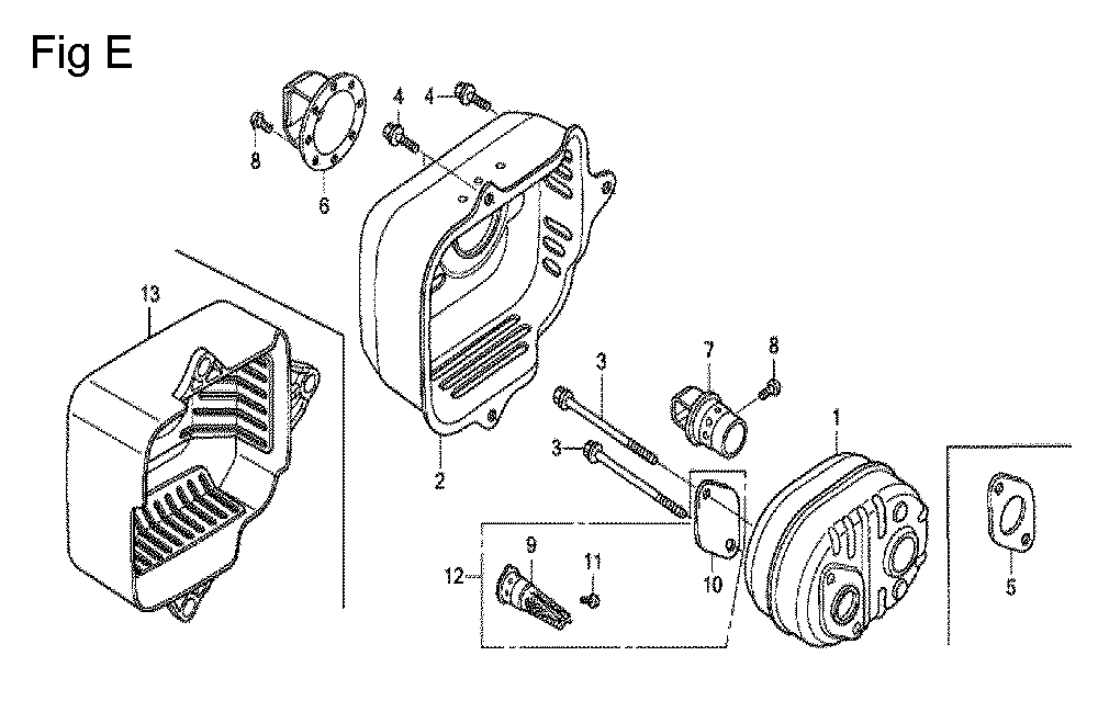 Fig-5 Diagram and Parts List for GCV160 Type N2 Honda Engine