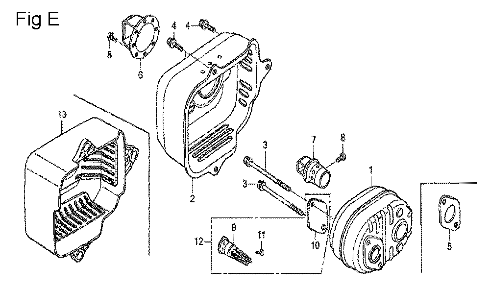 Fig-5 Diagram and Parts List for GCV160A Type STA1 Honda Engine