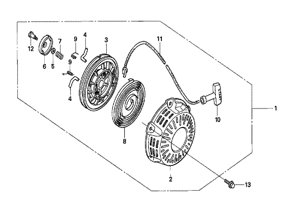 Fig-0 Diagram and Parts List for GX120U1 Type HHQ4 Honda Engine