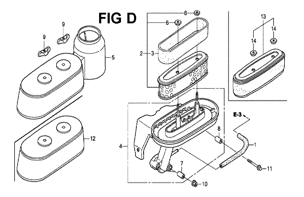 Fig-7 Diagram and Parts List for GXV160H2 Type N6W Honda Engine