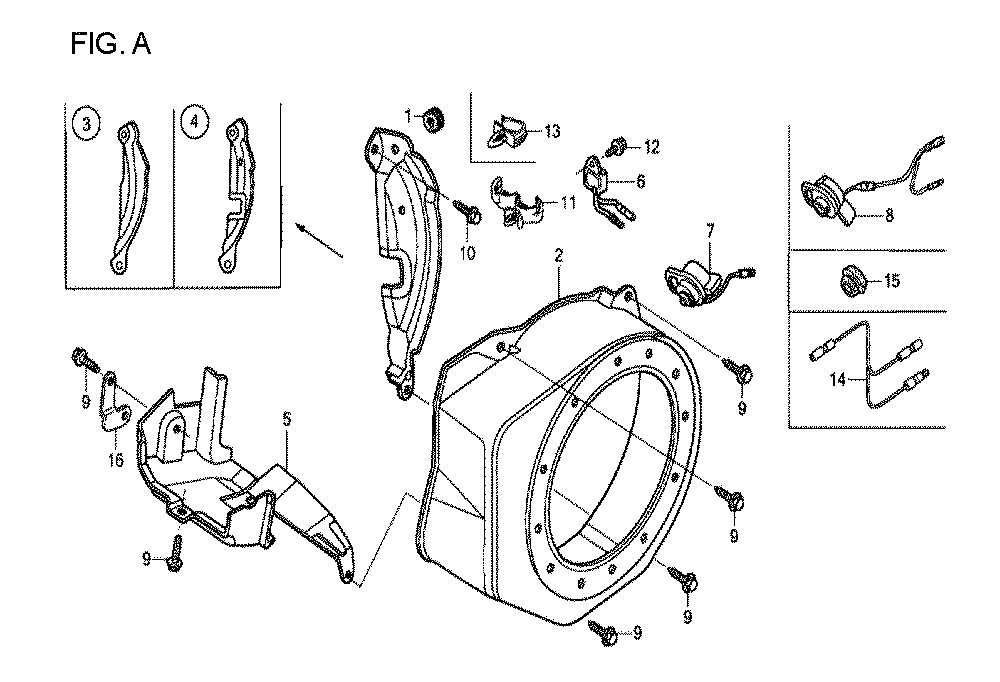 Fig-1 Diagram and Parts List for GX120T1 Type QXBR Honda Engine