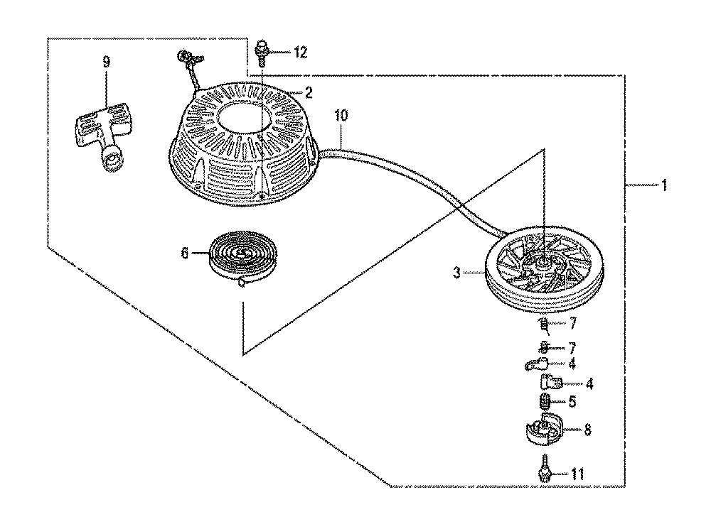 Fig-0 Diagram and Parts List for GXV530U Type QRA4 Honda Engine