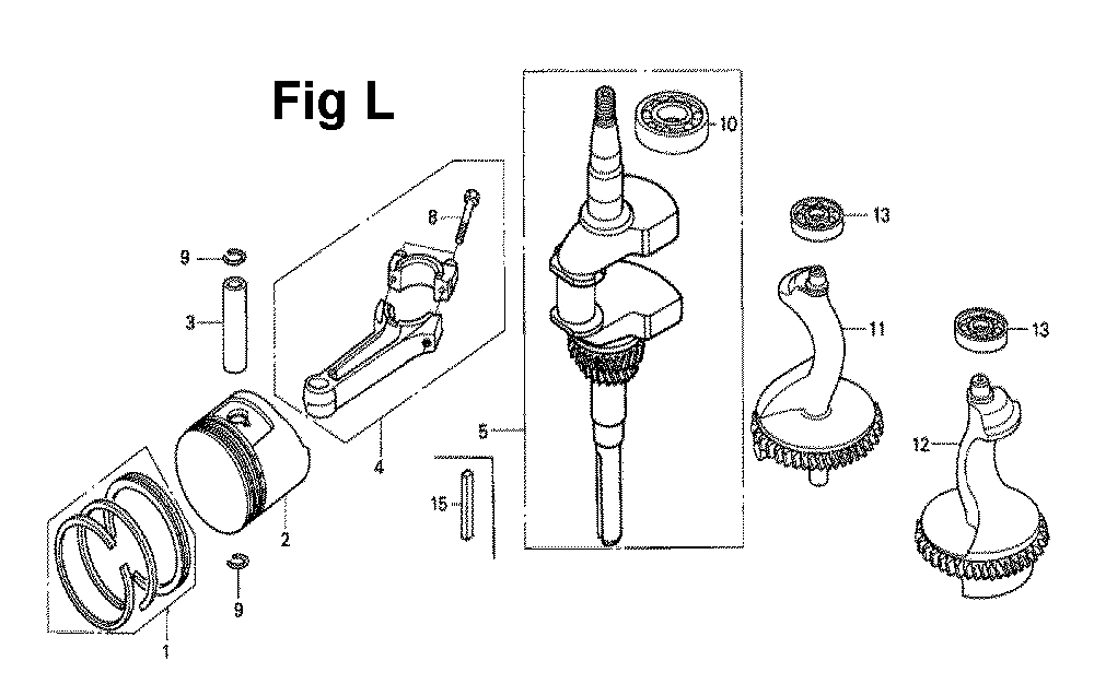 Fig-10 Diagram and Parts List for GXV270 Type DN2 Honda Engine