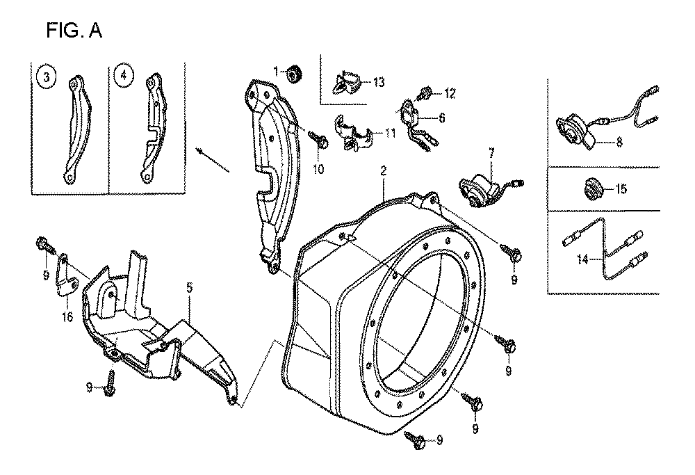 Fig-1 Diagram and Parts List for GX120T1 Type TX26 Honda Engine
