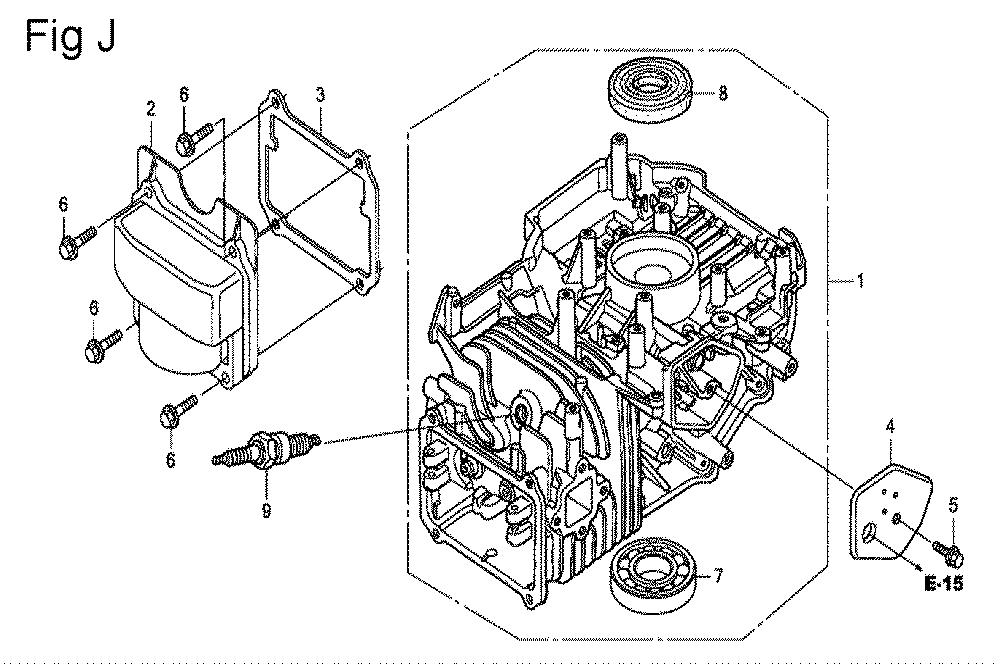 Fig-10 Diagram and Parts List for GSV190A Type S3A Honda Engine