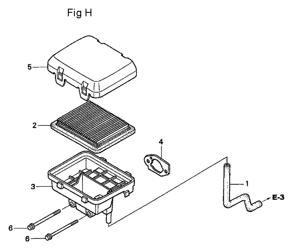 Fig-8 Diagram and Parts List for GC190A Type DHAF Honda Engine