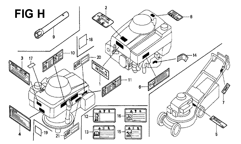 Fig-4 Diagram and Parts List for GXV160K1 Type N6S1 Honda Engine