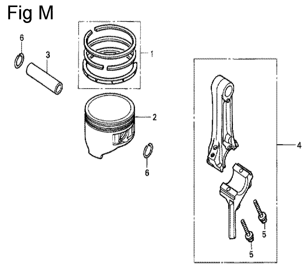 Fig-13 Diagram and Parts List for GC190A Type QHP7 Honda Engine