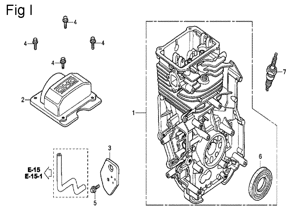 Fig-9 Diagram and Parts List for GC190A Type SHE6 Honda Engine