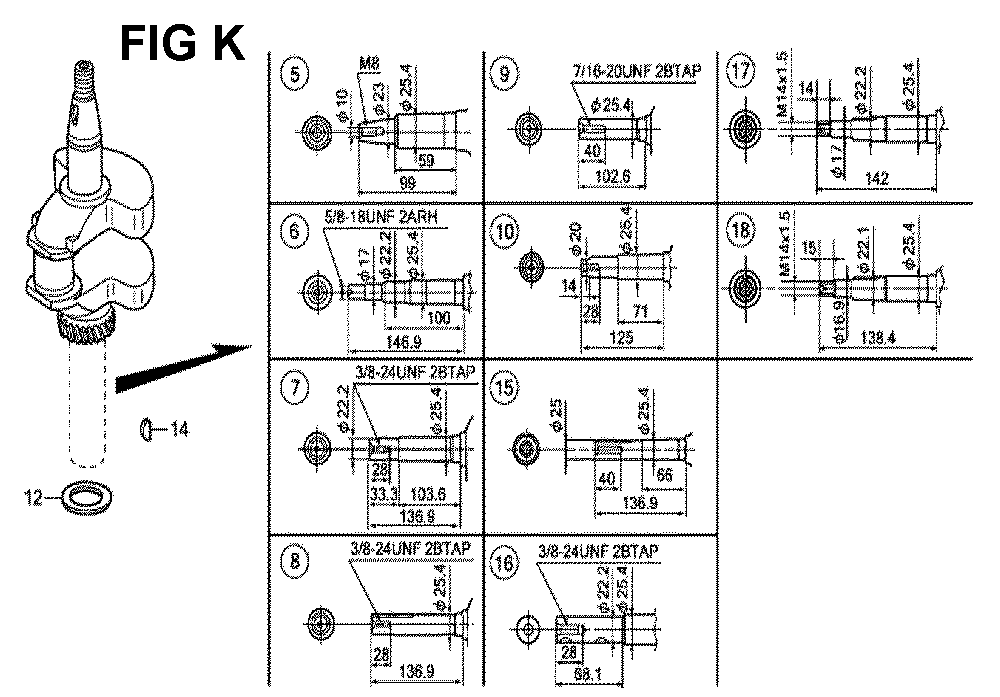 Fig-4 Diagram and Parts List for GXV160UH2 Type A12W Honda Engine