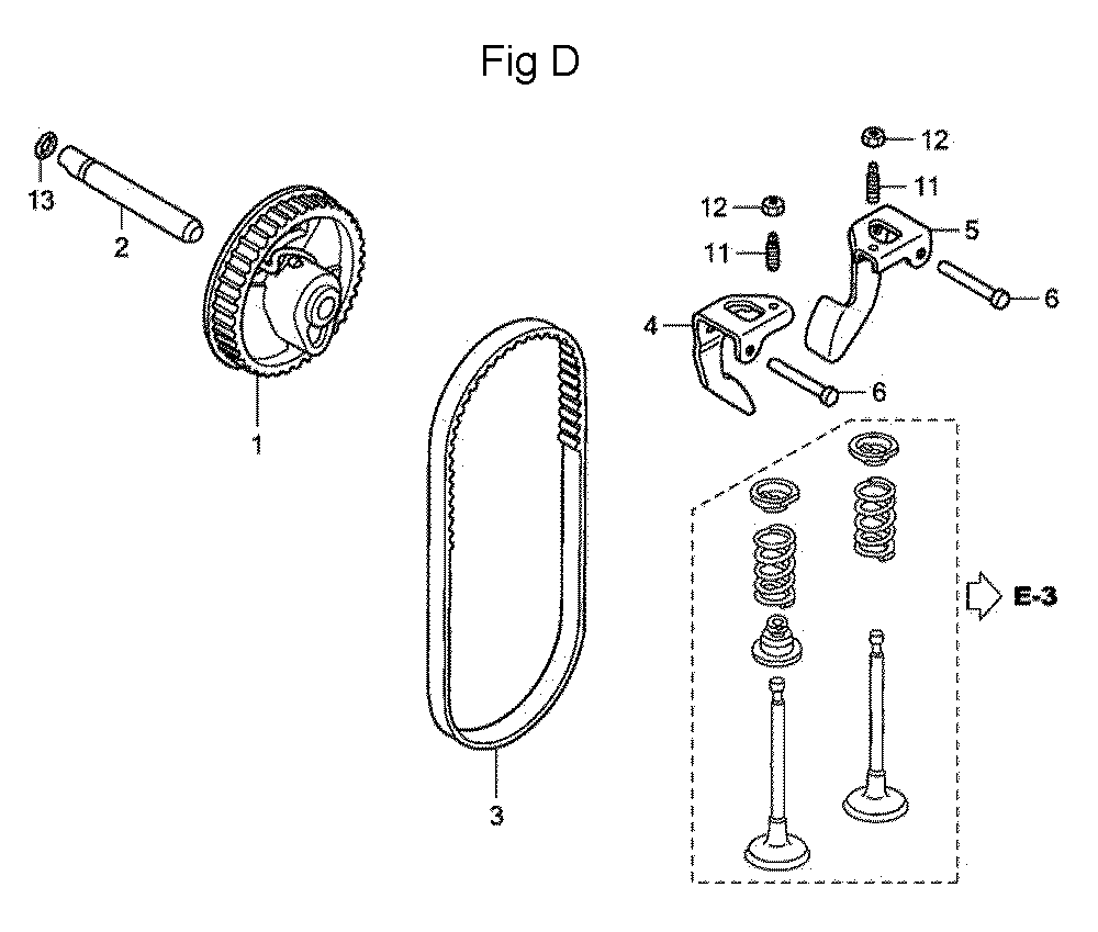 Fig-4 Diagram and Parts List for GC160 Type WME2 Honda Engine