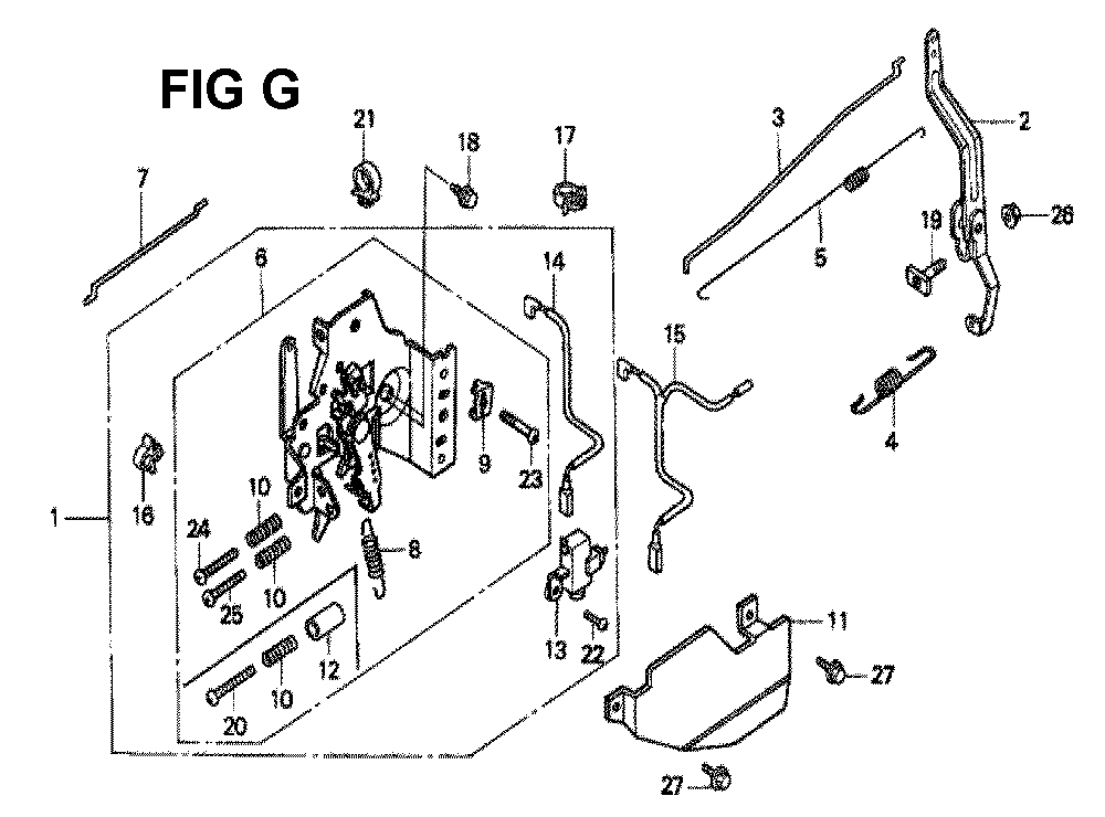 Fig-8 Diagram and Parts List for GXV160K1 Type N1 Honda Engine