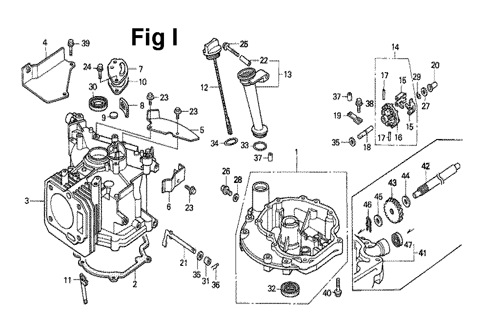 Fig-8 Diagram and Parts List for GXV140 Type A2Y Honda Engine