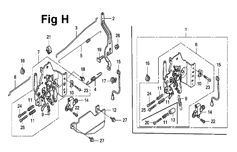 Fig-10 Diagram and Parts List for GXV160UH2 Type SFY1 Honda Engine