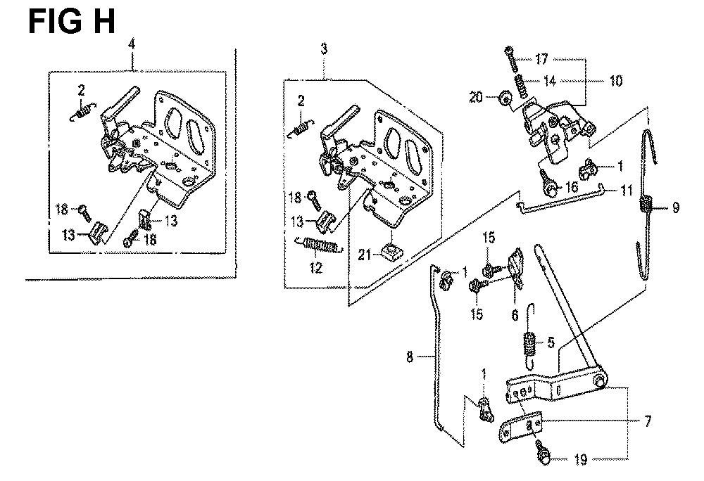 Fig-2 Diagram and Parts List for GXV530 Type DXA1A Honda Engine