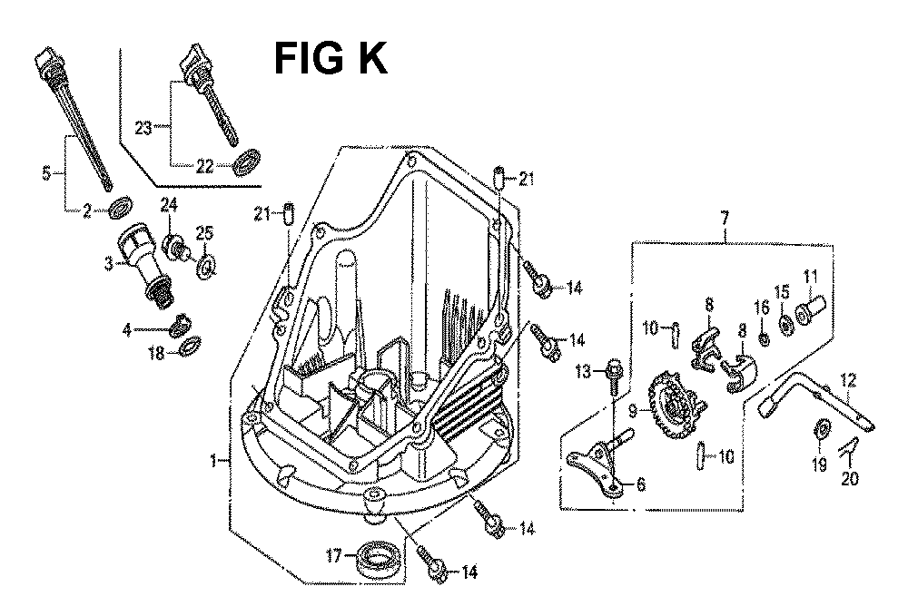 Fig-11 Diagram and Parts List for GCV190LA Type G5AP Honda Engine