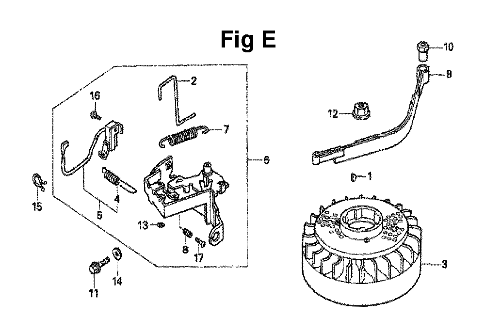 Fig-5 Diagram and Parts List for GXV160A1 Type A12 Honda Engine