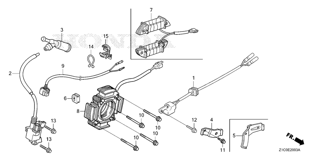 Ignition Coil (4) Diagram and Parts List for GX390UT2 (Type  SCC/B)(GCBCT-1000001 - 3485996) Honda Engine