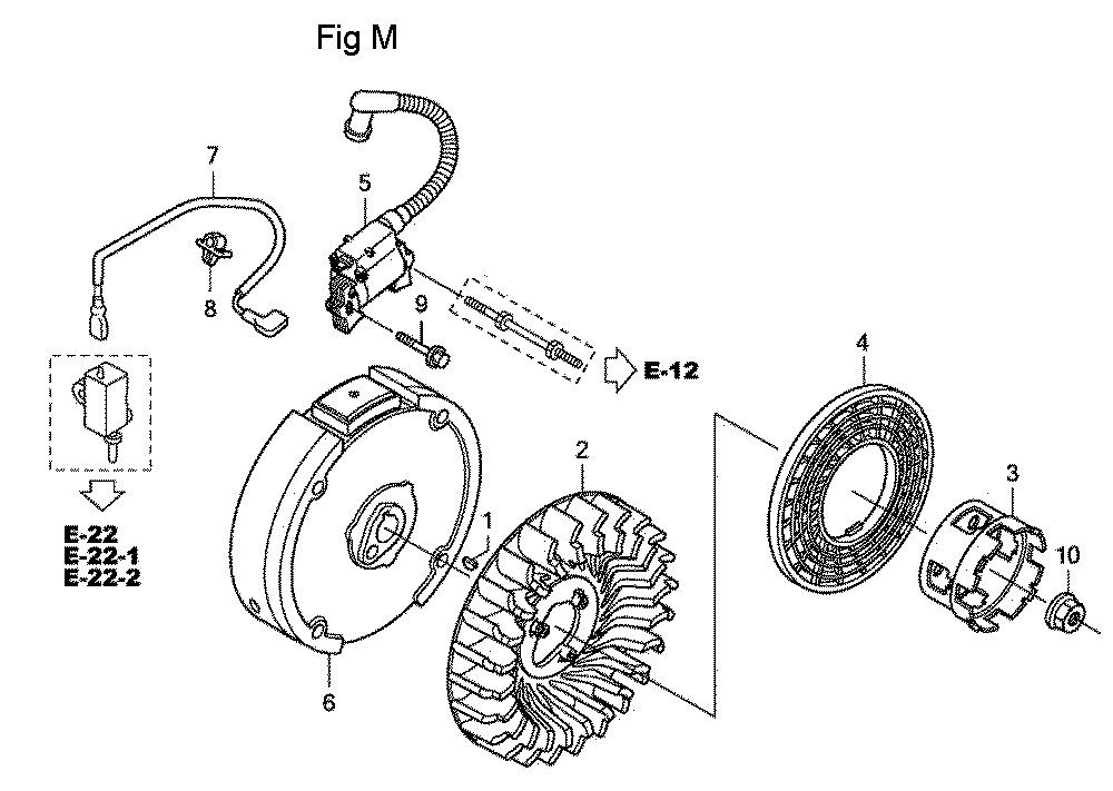 Fig-13 Diagram and Parts List for GC160LA Type QHAF Honda Engine