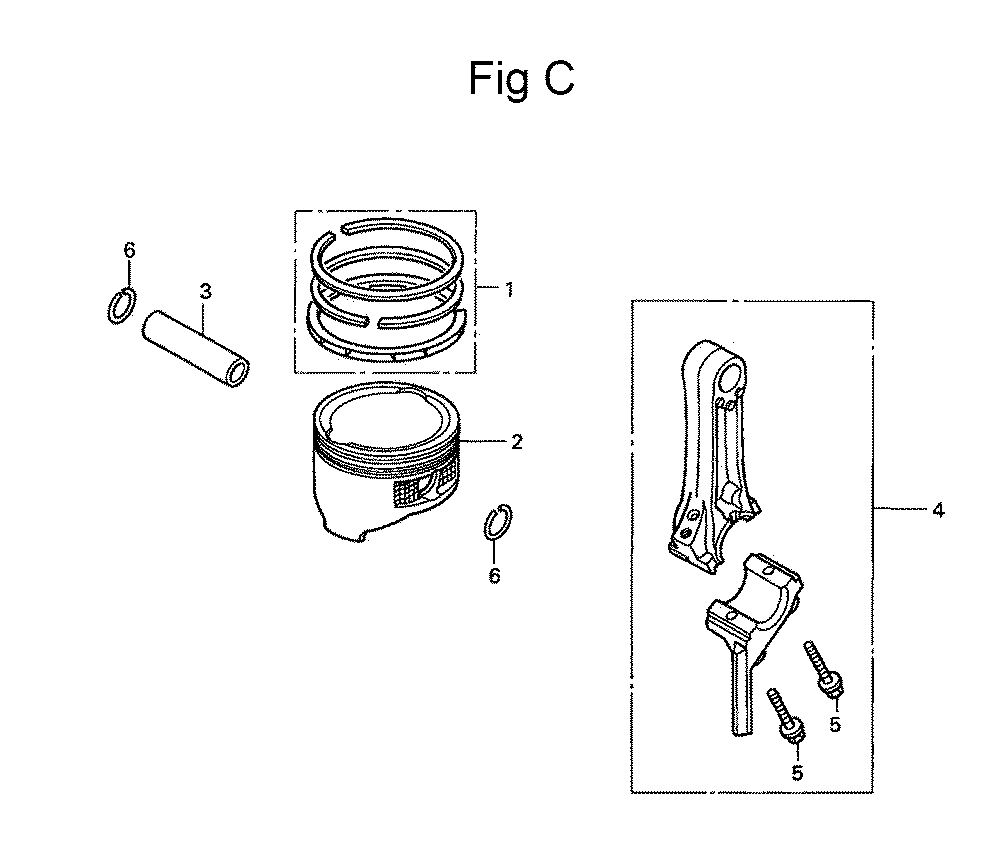 Fig-3 Diagram and Parts List for GC135 Type WME2 Honda Engine