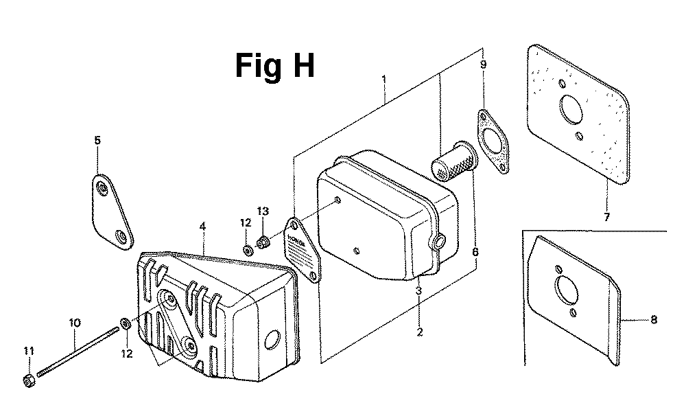 Fig-8 Diagram and Parts List for GXV120 Type A12 Honda Engine