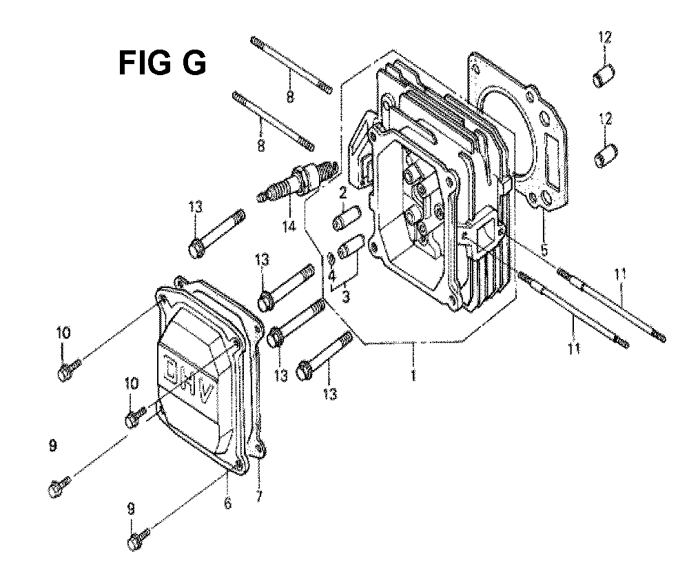 Fig-1 Diagram and Parts List for GXV160 Type N1 Honda Engine