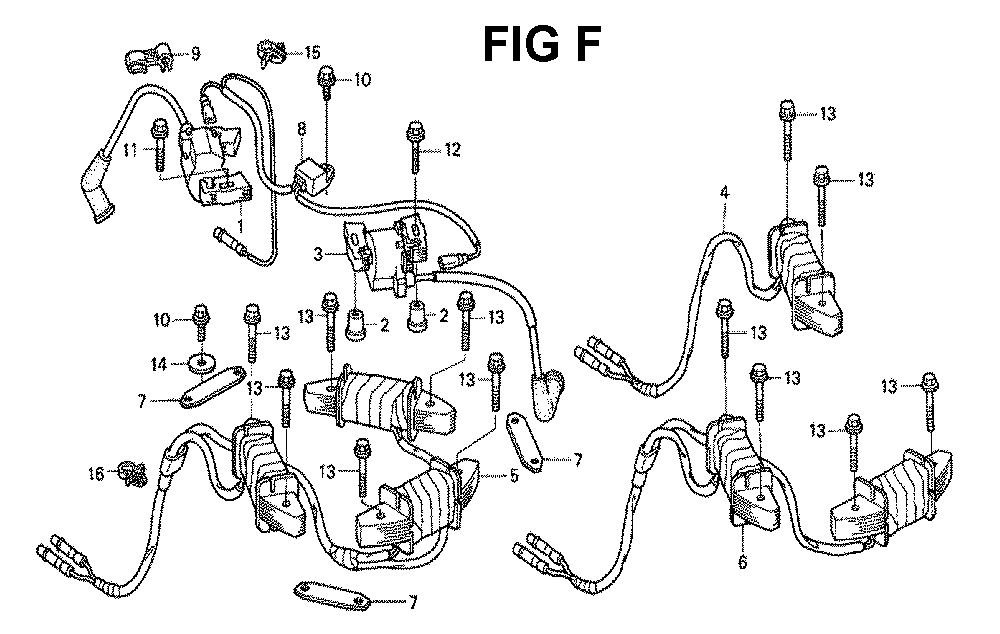 Fig-14 Diagram and Parts List for GXV530 Type UXE3 Honda Engine