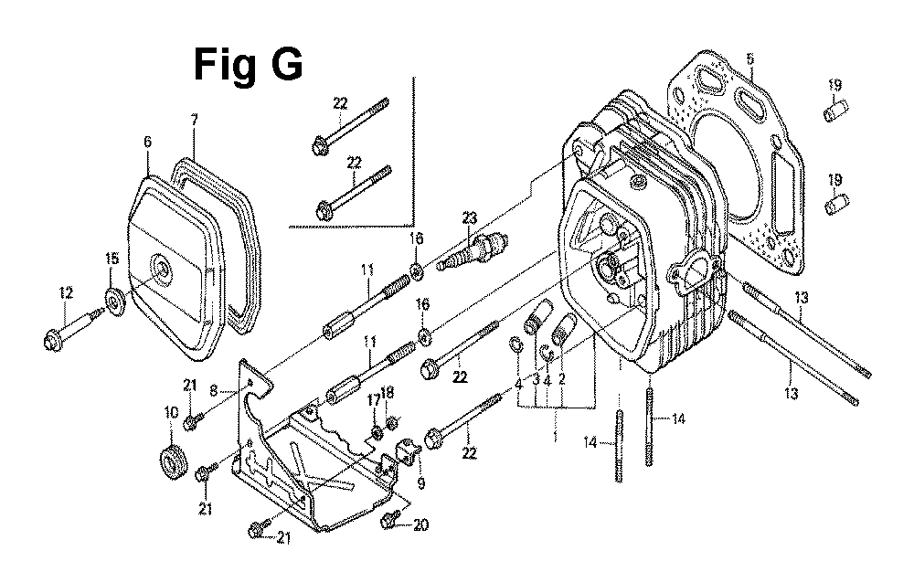 Fig-7 Diagram and Parts List for GXV270 Type DN Honda Engine