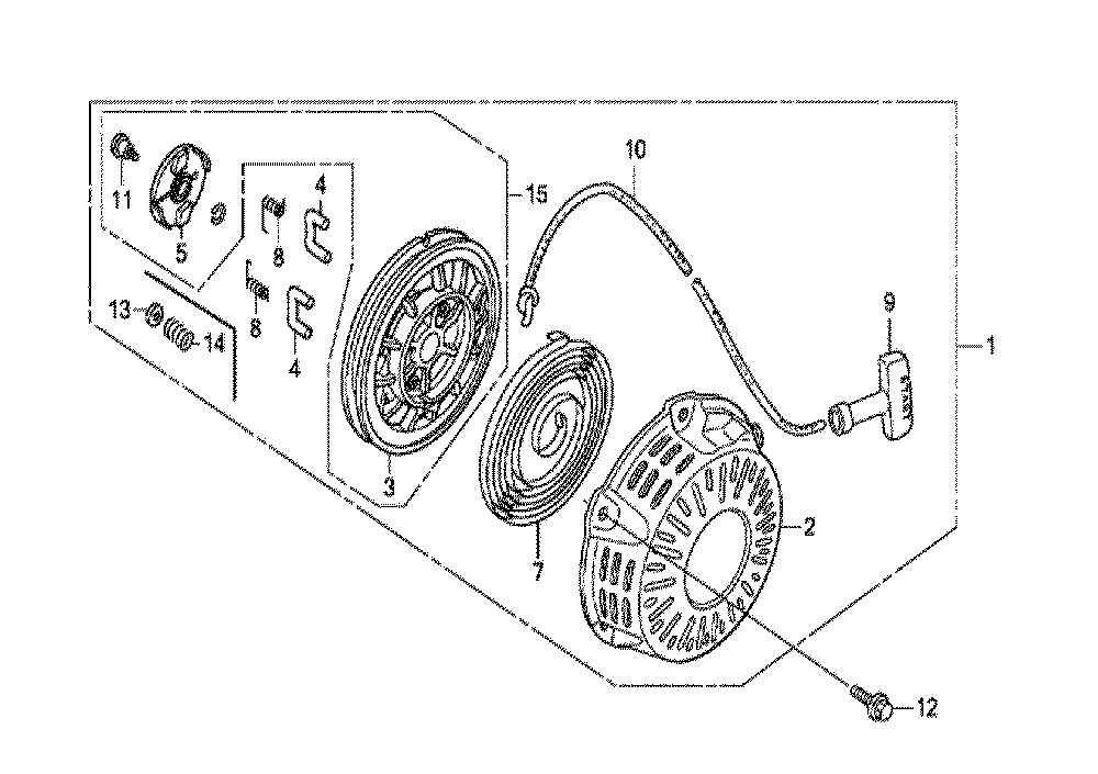 Fig-0 Diagram and Parts List for GX160H1 Type QEBR Honda Engine