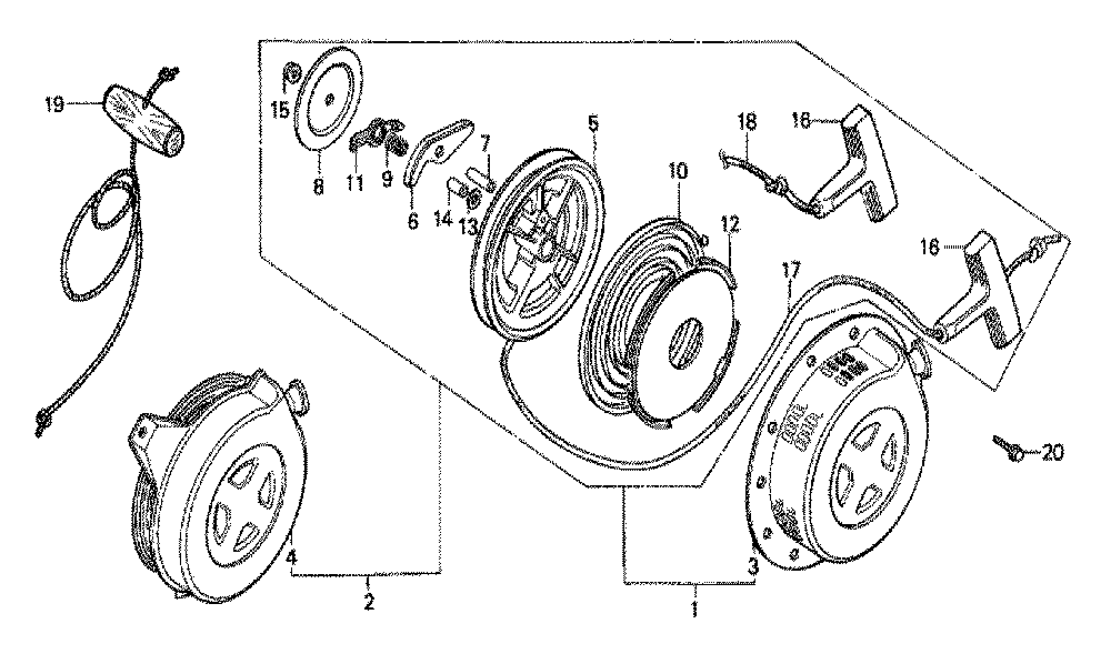Fig-0 Diagram and Parts List for GX140 Type RX Honda Engine