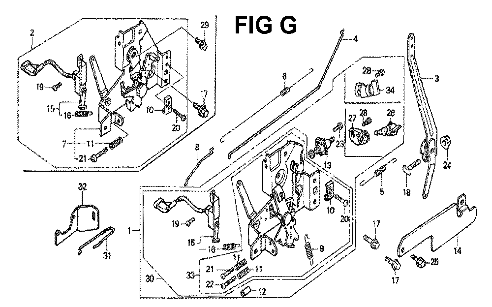 Fig-6 Diagram and Parts List for GXV140 Type MAJ Honda Engine