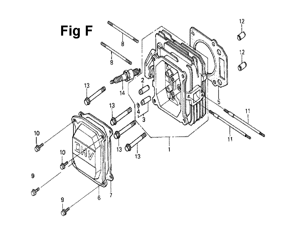Fig-3 Diagram and Parts List for GXV160K1 Type A1T Honda Engine